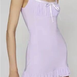 Urban Outfitters Kimchi Blue Lavender Ruffle Mini Dress Size Small